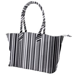 Barcode Pattern Canvas Shoulder Bag by Ket1n9