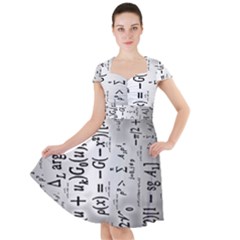 Science Formulas Cap Sleeve Midi Dress With Pockets by Ket1n9