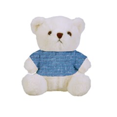 White And Blue Brick Wall Full Print Tee For Cuddly Teddy Bear by Azkajaya