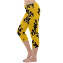 Yellow Regal Filagree Pattern Capri Yoga Leggings View2