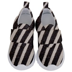 Zebra Zebra Pattern Zebra Fur Zebra Print Strip Kids  Velcro No Lace Shoes by Azkajaya
