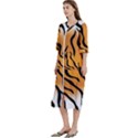 Tiger Skin Pattern Women s Cotton 3/4 Sleeve Nightgown View2