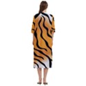 Tiger Skin Pattern Women s Cotton 3/4 Sleeve Nightgown View4