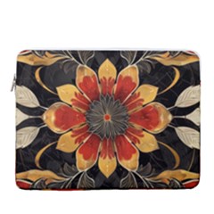 Pattern Decoration Background 15  Vertical Laptop Sleeve Case With Pocket