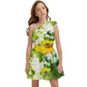 Yellow Flowers Kids  One Shoulder Party Dress View1