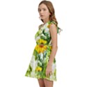 Yellow Flowers Kids  One Shoulder Party Dress View3