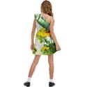 Yellow Flowers Kids  One Shoulder Party Dress View4