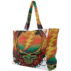 Grateful Steal Your Face Deadhead Hippie Logo Symbol Simple Shoulder Bag by Loisa77