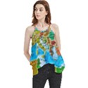 World Map Flowy Camisole Tank Top View1