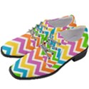 Chevron Pattern Design Texture Women Heeled Oxford Shoes View2