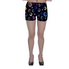 Abstract Background Retro 60s 70s Skinny Shorts by Apen
