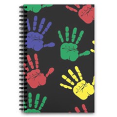 Handprints Hand Print Colourful 5 5  X 8 5  Notebook by Apen