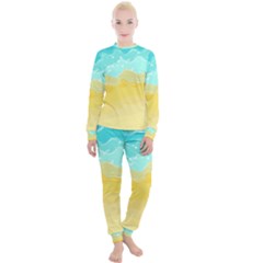 Abstract Background Beach Coast Women s Lounge Set by anzea