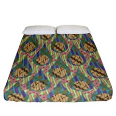 Tribal Background Boho Batik Fitted Sheet (california King Size) by anzea