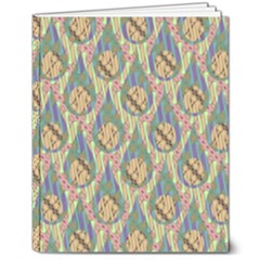 Tribal Background Boho Batik 8  X 10  Softcover Notebook by anzea