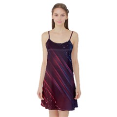 Illustrations Space Purple Satin Night Slip by anzea