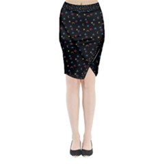 Abstract Texture Midi Wrap Pencil Skirt by anzea