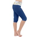 Flower Lightweight Velour Cropped Yoga Leggings View3