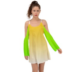 Gradient  Green, Yellow Boho Dress by 2607694c