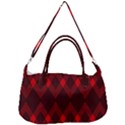 muster rot schwarz Removable Strap Handbag View2