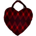 pattern red black, Giant Heart Shaped Tote View1