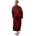 pattern red black, Maxi Velvet Kimono View2