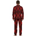 pattern red black, Men s Long Sleeve Velvet Pocket Pajamas Set View4