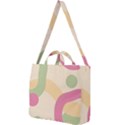 Line Pattern Dot Square Shoulder Tote Bag View1