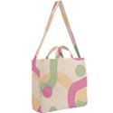 Line Pattern Dot Square Shoulder Tote Bag View2