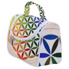 Mandala Rainbow Colorful Satchel Handbag by Ndabl3x