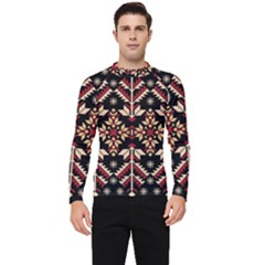 Vector Illustration Of Ukrainian Folk Seamless Pattern Ethnic Ornament Border Element Traditional Men s Long Sleeve Rash Guard by Bedest