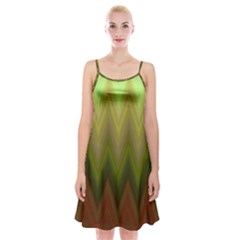 Zig Zag Chevron Classic Pattern Spaghetti Strap Velvet Dress by Apen