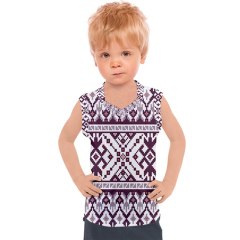 Illustration Ukrainian Folk Seamless Pattern Ornament Kids  Sport Tank Top by Proyonanggan