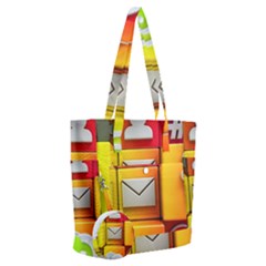 Colorful 3d Social Media Everyday Shoulder Bag With Pouch Bag by Ket1n9