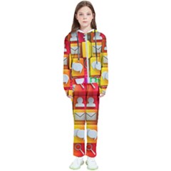 Colorful 3d Social Media Kids  Tracksuit by Ket1n9