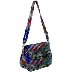 Usa United States Of America Images Independence Day Saddle Handbag by Ket1n9