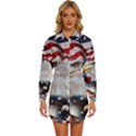 United States Of America Images Independence Day Womens Long Sleeve Shirt Dress View1