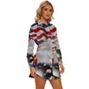 United States Of America Images Independence Day Womens Long Sleeve Shirt Dress View3