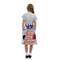 Independence Day United States Of America Kids  Ruffle Flared Wrap Midi Skirt View4