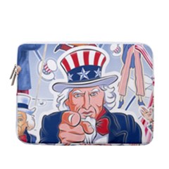 Independence Day United States Of America 13  Vertical Laptop Sleeve Case With Pocket by Ket1n9