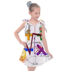 Mathematics Formula Physics School Kids  Tie Up Tunic Dress by Bedest