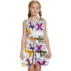 Mathematics Formula Physics School Kids  Sleeveless Tiered Mini Dress by Bedest