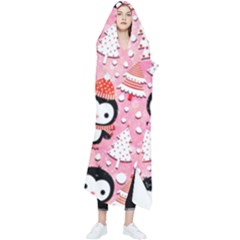 Cute Penguin Pattern Wearable Blanket by Loisa77