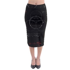 Math Board Circuit Circuits Computer Shield Tech Technology Midi Pencil Skirt by Loisa77