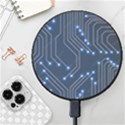 Seamless Pattern Of Glowing Circuit Board Neon Technology Wireless Fast Charger(Black) View1