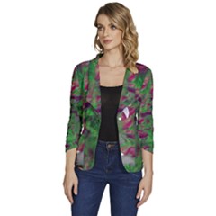 Illustrations Color Cat Flower Abstract Textures Women s One-button 3/4 Sleeve Short Jacket by anzea