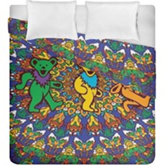 Dead Dancing Bears Grateful Dead Pattern Duvet Cover Double Side (king Size) by Grandong