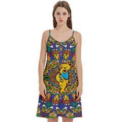 Dead Dancing Bears Grateful Dead Pattern Women s Spaghetti Strap Pullover Cami Dress by Grandong