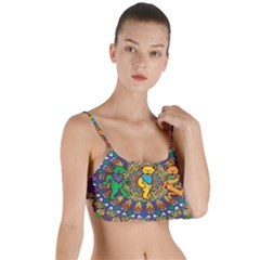 Dead Dancing Bears Grateful Dead Pattern Layered Top Bikini Top  by Grandong