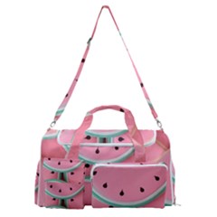 Aesthetic Cute Kawaii Watermelon Sports Gym Duffle Bag With Shoe Compartment by Perong